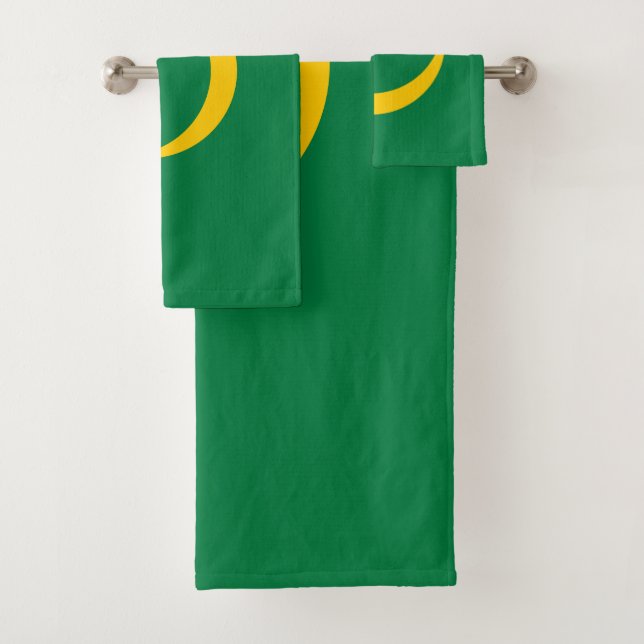 Mauritania Old Flag Bath Towel Set (Insitu)