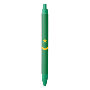 Mauritania Old Flag Black Ink Pen
