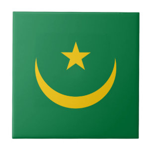 Mauritania Old Flag Ceramic Tile