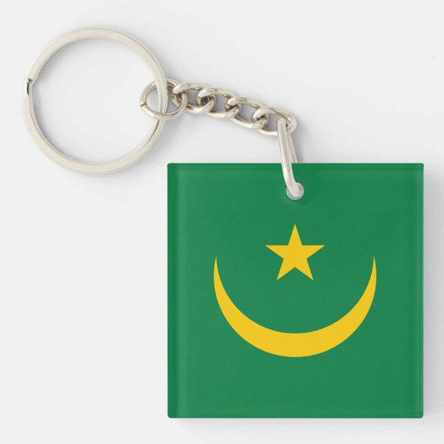 Mauritania Old Flag Key Ring (Front)