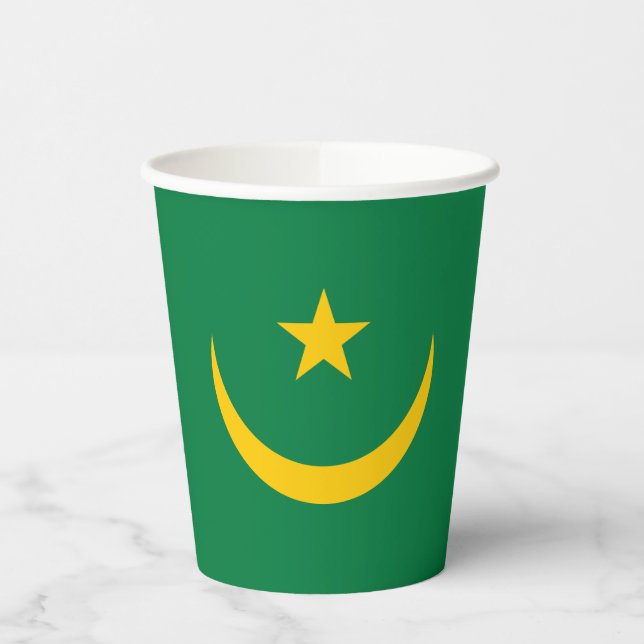 Mauritania Old Flag Paper Cups (Left)