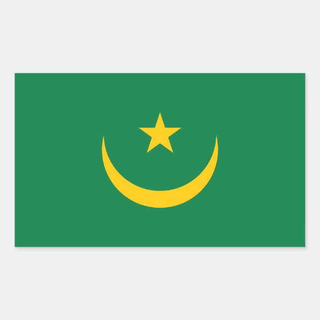 Mauritania Old Flag Rectangular Sticker (Front)