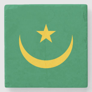 Mauritania Old Flag Stone Coaster