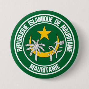 Mauritania Round Emblem 7.5 Cm Round Badge