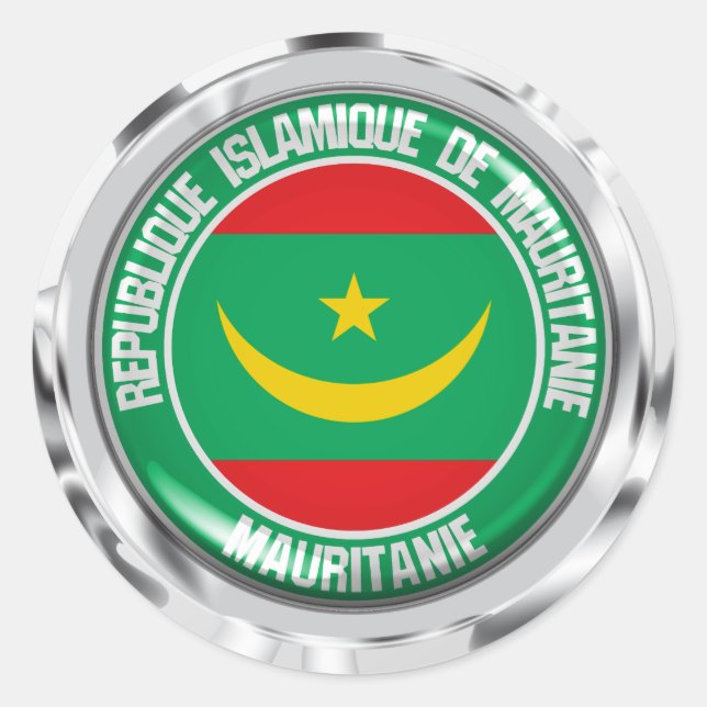 Mauritania Round Emblem Classic Round Sticker (Front)