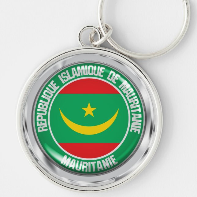 Mauritania Round Emblem Key Ring (Front)