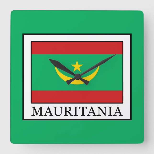 Mauritania Square Wall Clock (Front)