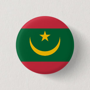 Mauritanian Flag, Flag of Mauritania 3 Cm Round Badge