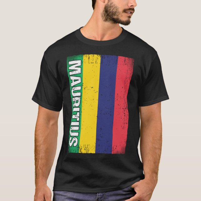 Mauritian Flag Mauritius T-Shirt (Front)