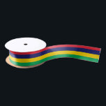 Mauritian Flag & Mauritius travel, holiday/sports Satin Ribbon<br><div class="desc">Ribbon (Gifts): Mauritius & Mauritian flag fashion pattern - love my country,  travel,  holiday,  patriots / sports fans</div>