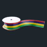 Mauritian Flag & Mauritius travel, holiday/sports Satin Ribbon<br><div class="desc">Ribbon (Gifts): Mauritius & Mauritian flag fashion pattern - love my country,  travel,  holiday,  patriots / sports fans</div>