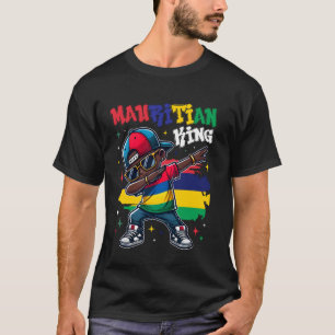 Mauritian King dabbing Mauritius Flag Pride for Ki T-Shirt