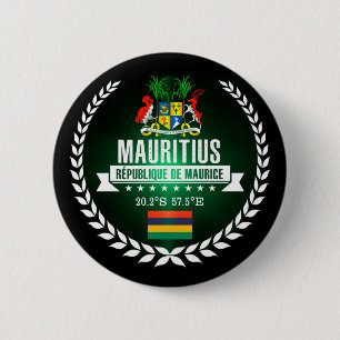 Mauritius 6 Cm Round Badge