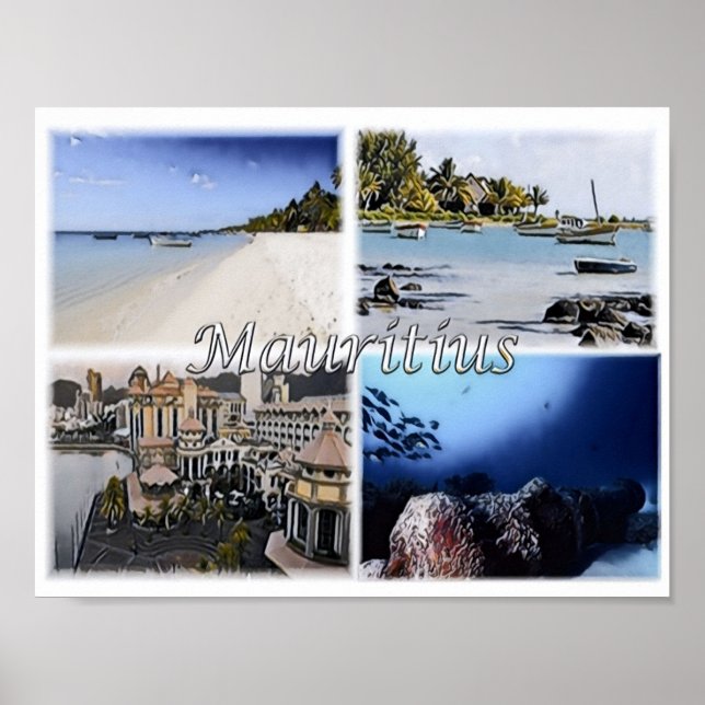 Mauritius - Cap Malheureux - Mosaic - Poster (Front)