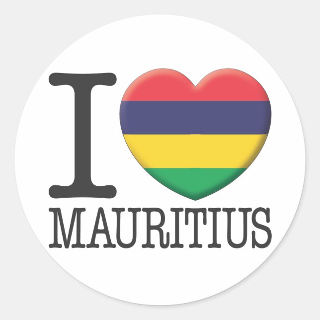 Mauritius Classic Round Sticker (Front)