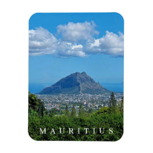 Mauritius clouds over mountain fridge magnet