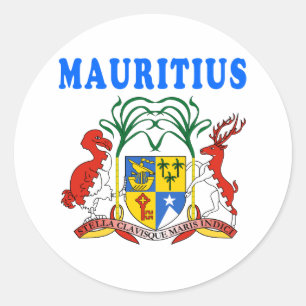 Mauritius Coat Of Arms Designs Classic Round Sticker