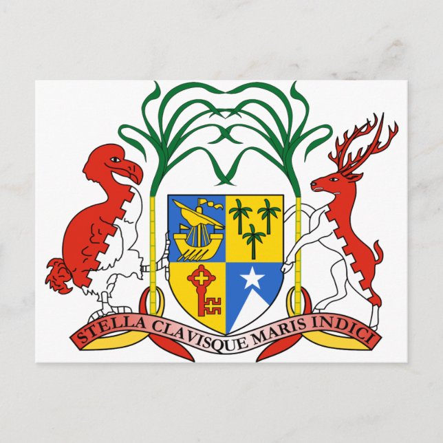 Mauritius Coat Of Arms Postcard (Front)