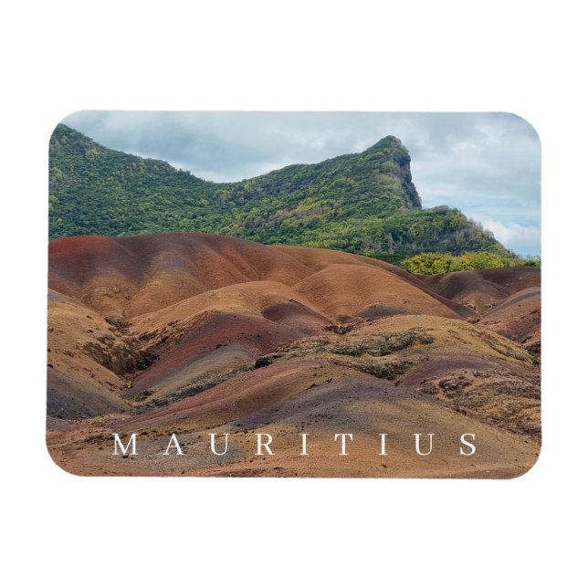 Mauritius colored soil view fridge magnet (Horizontal)