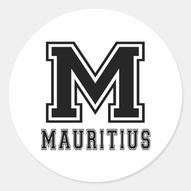 Mauritius Designs Classic Round Sticker (Front)