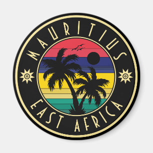 Mauritius East Africa Retro Sunset Souvenirs 60s Magnet