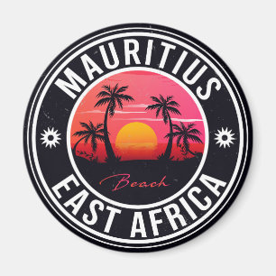 Mauritius East Africa Retro Sunset Souvenirs 60s Magnet