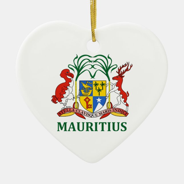 mauritius - emblem/flag/coat of arms/symbol ceramic tree decoration (Front)