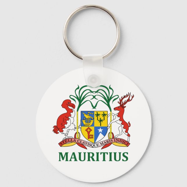 Mauritius emblem / flag / coat of arms / symbol key ring (Front)