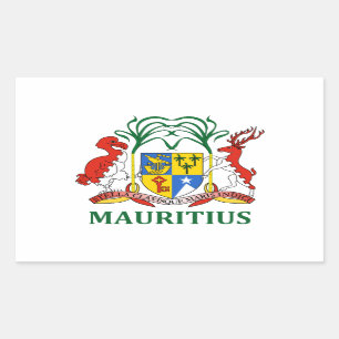 mauritius - emblem/flag/coat of arms/symbol rectangular sticker