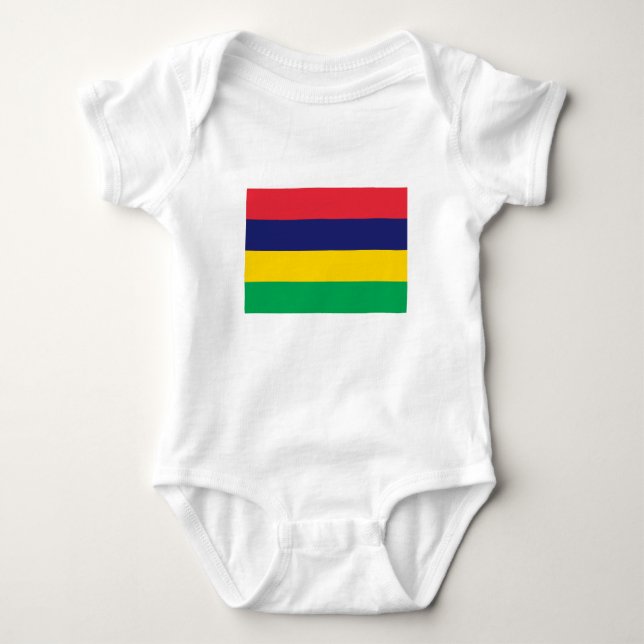 Mauritius Flag Baby Bodysuit (Front)
