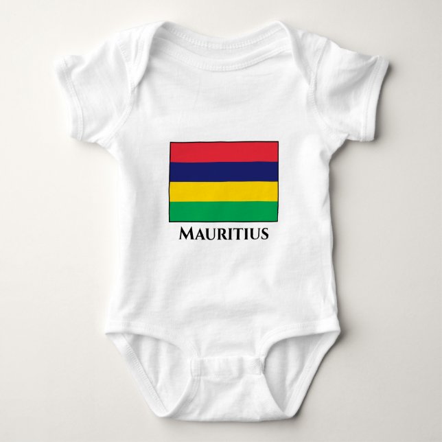 Mauritius Flag Baby Bodysuit (Front)