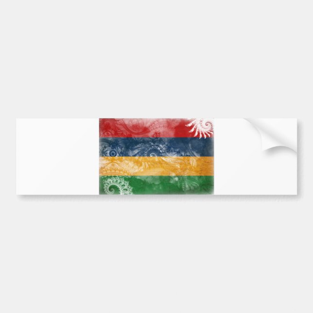 Mauritius Flag Bumper Sticker (Front)