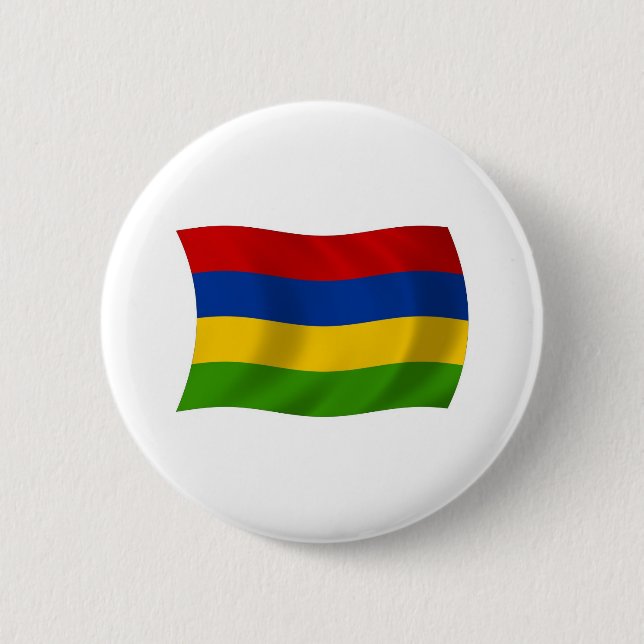 Mauritius Flag Button (Front)