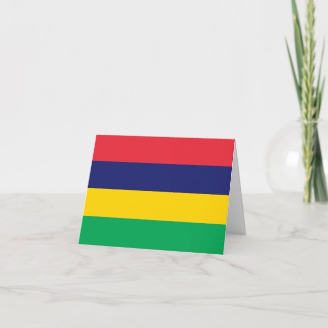 Mauritius Flag Card (Front)