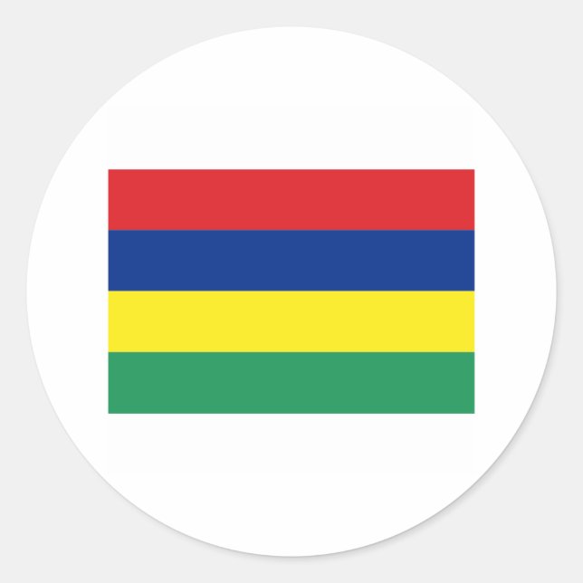 Mauritius FLAG International Classic Round Sticker (Front)