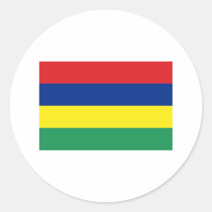 Mauritius FLAG International Classic Round Sticker