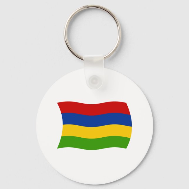 Mauritius Flag Keychain (Front)