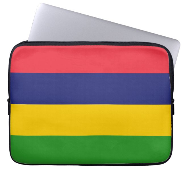 Mauritius flag laptop sleeve (Front)