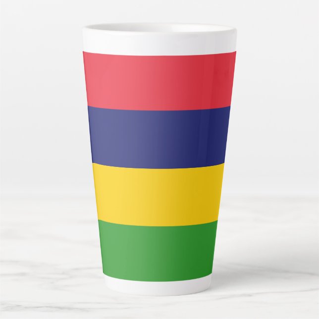 Mauritius flag latte mug (Front)