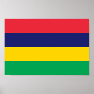 Mauritius Flag Poster