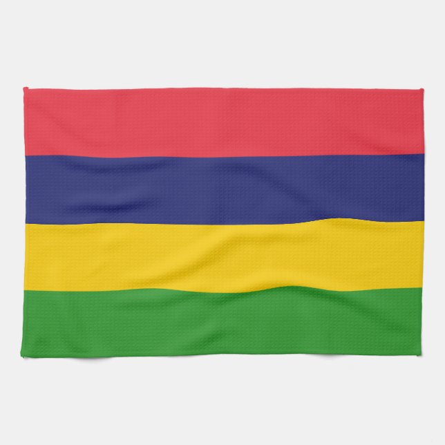 Mauritius flag tea towel (Horizontal)
