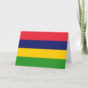 Mauritius flag thank you card