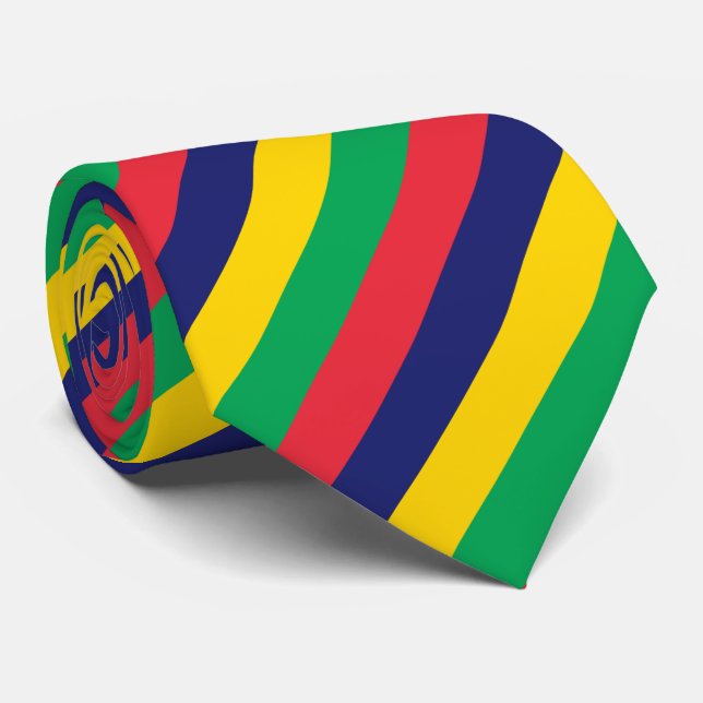 Mauritius Flag Tie (Rolled)