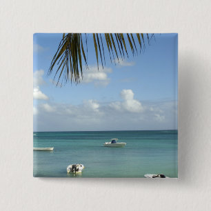 Mauritius, Grand Baie. Boats anchored in the 15 Cm Square Badge