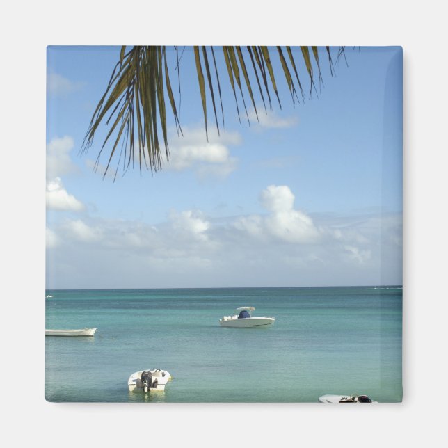 Mauritius, Grand Baie. Boats anchored in the Magnet (Front)