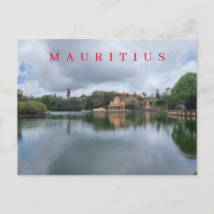 Mauritius Grand Bassin lake view postcard