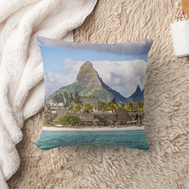 Mauritius Indian Ocean Flic En flac Beach Souvenir Cushion (Blanket)