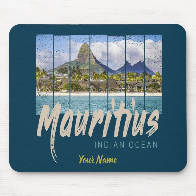 Mauritius Indian Ocean vintage beach souvenir Mouse Pad (Front)