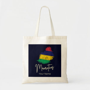 Mauritius Island Map Vintage Flag Indian Ocean Tote Bag