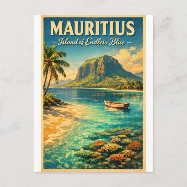 MAURITIUS – Island of Endless Blue Postcard (Front)